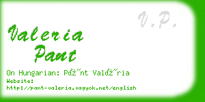 valeria pant business card